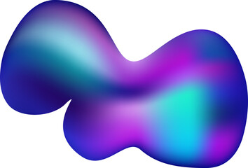 Gradient abstract 3d shapes. Png cut files, clipart. Blue, pink, purple and violet colors. Futuristic modern graphic design elements. Great for web design, banner, flyers, posters and social media. 