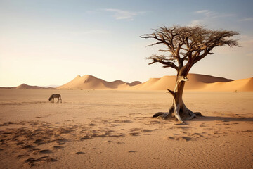 Fototapeta na wymiar Tree in the desert