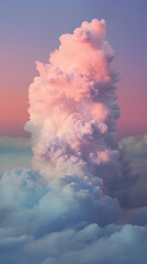 Clouds with pastel sky. IA generative.