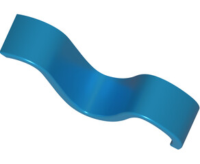 3D metallic abstract shape Line Geometrical shapes Blue shiny graphic elements Png clipart Great for web design, banners, social media, flyers and posters. 