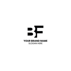 Creative letter b+f logo design and Vector Illustration