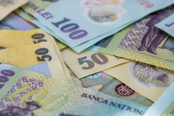 LEI Romanian money. RON Leu Money European Currency