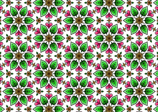Transparency BackgrondForal Mandola Pattern Style Flowers Gentle. Hand-drawing Seamless Pattern Design Background.Geometry Seamless Pattern Ethnic Indian Asia Ornament Flowers,Flower Colorful.
