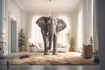 The elephant in the room symbolizes things that can't be talked about out loud but are obvious