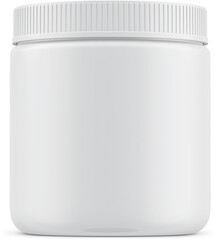 Nutrition Supplemet Plastic Bottle Jar Packaging Isolated 3D Rendering