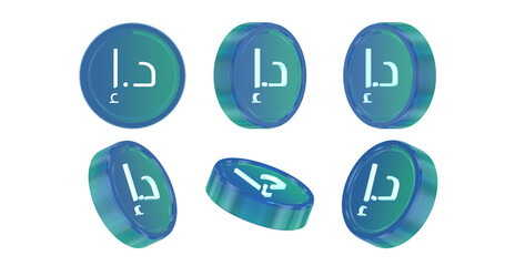 Colored 3D Coins for Forex and Finance