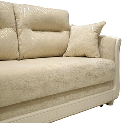 Sofa isolated on white background. Including clipping path. Fragment