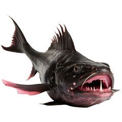 Giant devil catfish isolated. Generative ai art