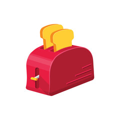 Pop-up toaster flat vector illustration. - 613985660