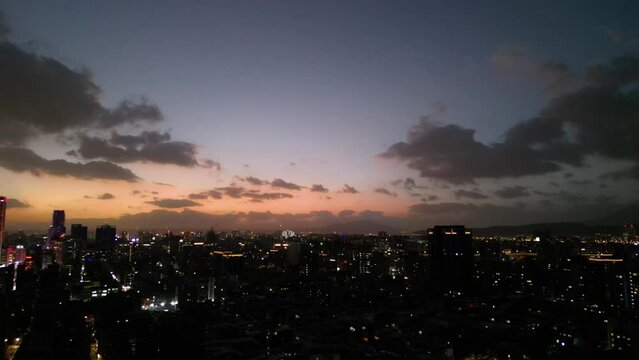 Urban landscape in Taipei city.