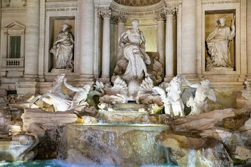 Obraz premium The Trevi Fountain Trevi district in Rome, Italy