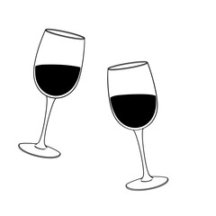 two glasses of wine