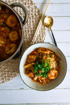 Korean Tteokbokki with ramen and tofu