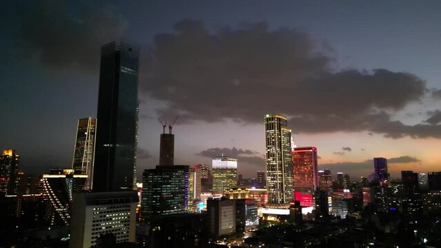 Urban landscape in  Taipei city.