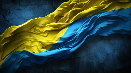 ukraine national flag illustration .Generative AI