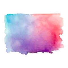 Pastel watercolor painting brush stroke isolated on transparent background. Generative ai