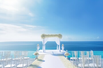 wedding ceremony on the ocean