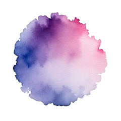 Pastel watercolor painting brush stroke isolated on transparent background. Generative ai