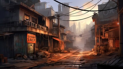 Survival City Game Environment Art