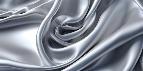 blue silver colored bright fabric like satin as background 