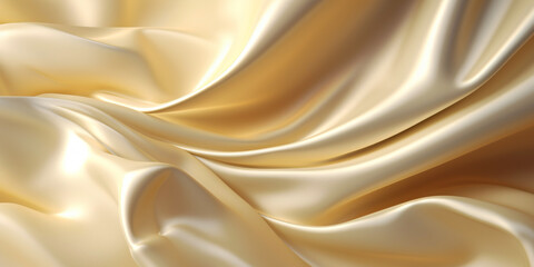 Obraz premium golden colored bright fabric like satin as background 