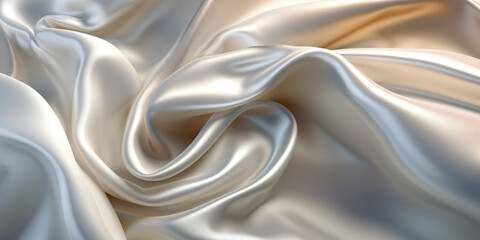 white colored bright fabric like satin as background 