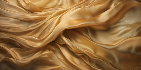 golden colored bright fabric like satin as background 