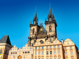Church of Our Lady before the Tyn on Old Town Square in Prague