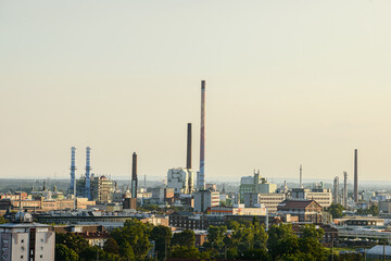 Fototapeta na wymiar Heating plant in Frankfurt, Germany