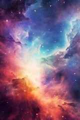 Fototapeta premium Colorful Space Background. Illustration AI Generative.