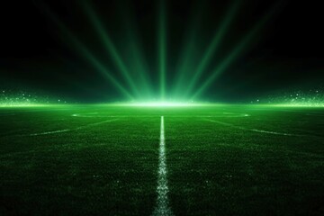 Green soccer field. Illustration AI Generative.