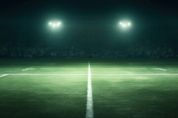 Green soccer field. Illustration AI Generative.