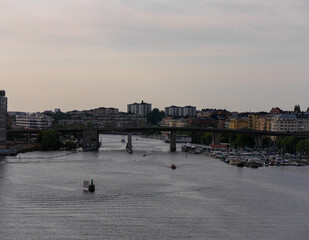 sunset over the river