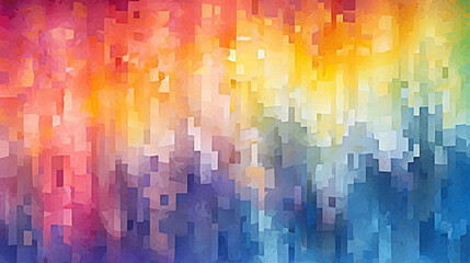 Abstract Pixelated Watercolor Background - Variation 2