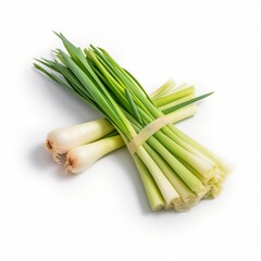 Fresh Lemongrass isolated on white background
, fresh lemongrass rope tied with slices of lemon grass isolated on white background