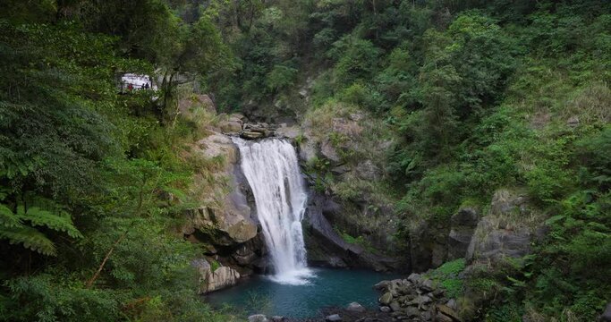 Waterfall in neidong national forest recreation area of taiwan