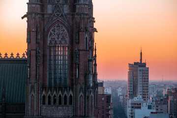 Catedral de la plata con vista a calle 14