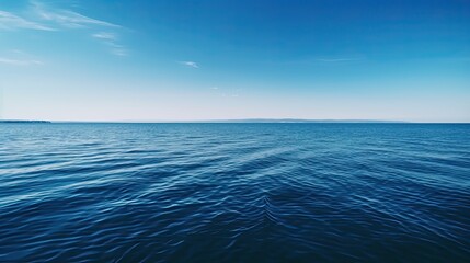 Fototapeta premium Ocean and sky. AI generated art illustration.