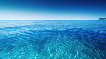 Fototapeta premium Ocean and sky. AI generated art illustration.