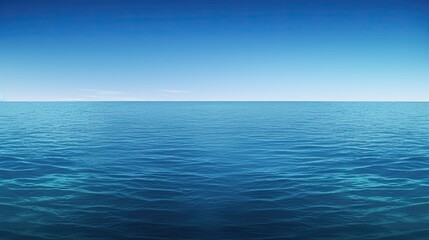 Obraz premium Ocean and sky. AI generated art illustration.
