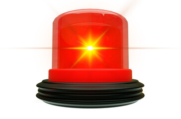 3d render object siren alert