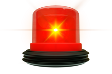 3d render object siren alert