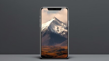 Visualize a professional phone in a blank mockup solid background Generative AI