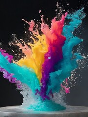 multicolored splash