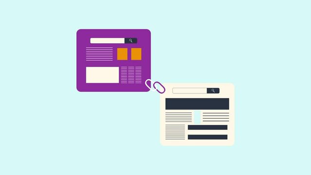 Link Building 4K Video. Stylish Animation for Business and Marketing