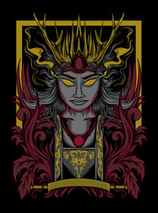 vector illustration apparel design, art for print t-shirt, streetwear character, icon vector