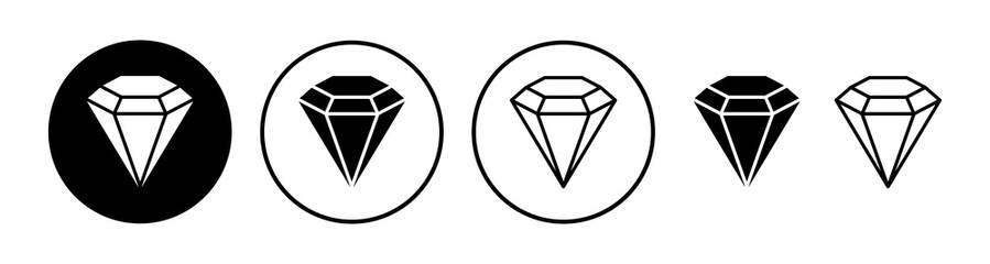 Diamond icon vector. gem icon. crystal stone