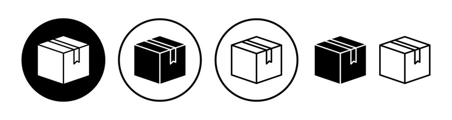 Box icon vector. Box sign. delivery package. parcel box.