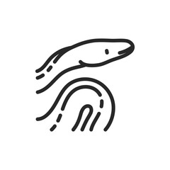 Milk Snake Icon. Vector Outline Editable Sign of Domestic Pet Snake, Perfect for Pet Shop, Terrarium Lovers, Reptile Care Resources and Vet Clinic Services. 