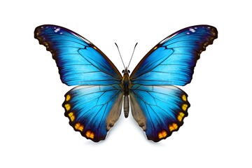 Obraz na płótnie Canvas Beautiful butterflies on a white background. made with Generative AI 